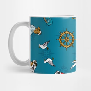 Salty Sea dogs pattern Mug